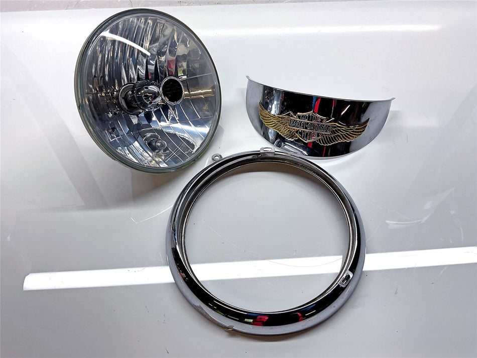 2009 Harley-Davidson Fat Boy FLSTF Headlamp & Shroud and Ring