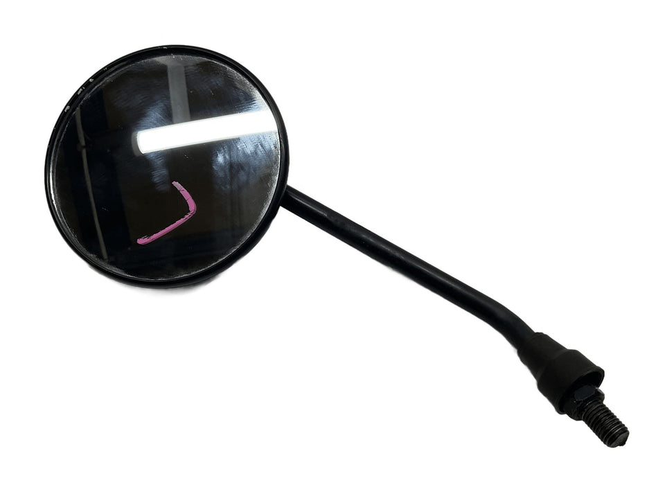 2010 Honda CB125 Left Mirror Handbar Mounted Round Black Rear View