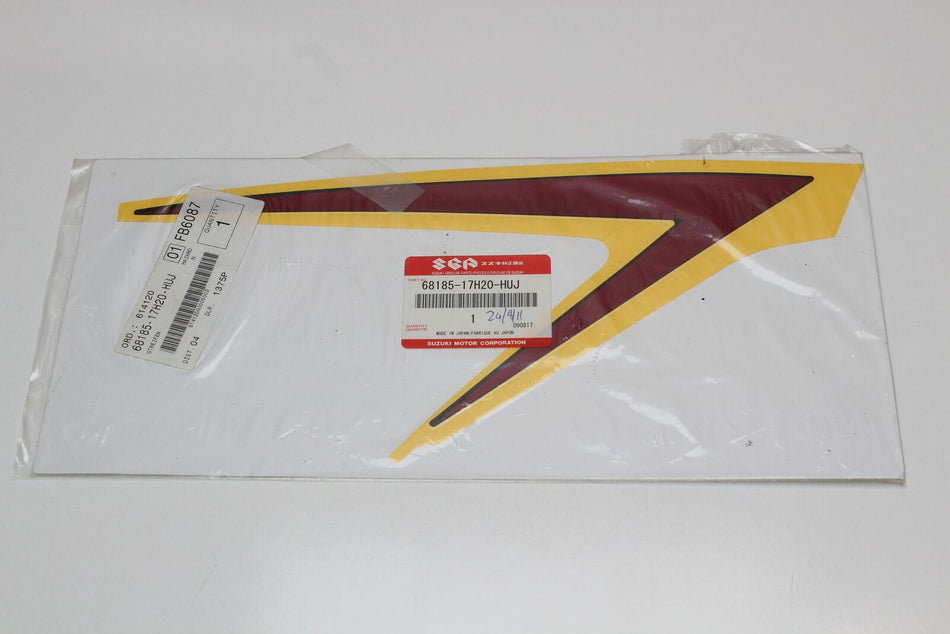 2008-11 SUZUKI GSX-F 650 R/H Right Fairing Decal Sticker # 68185-17H20-HUJ