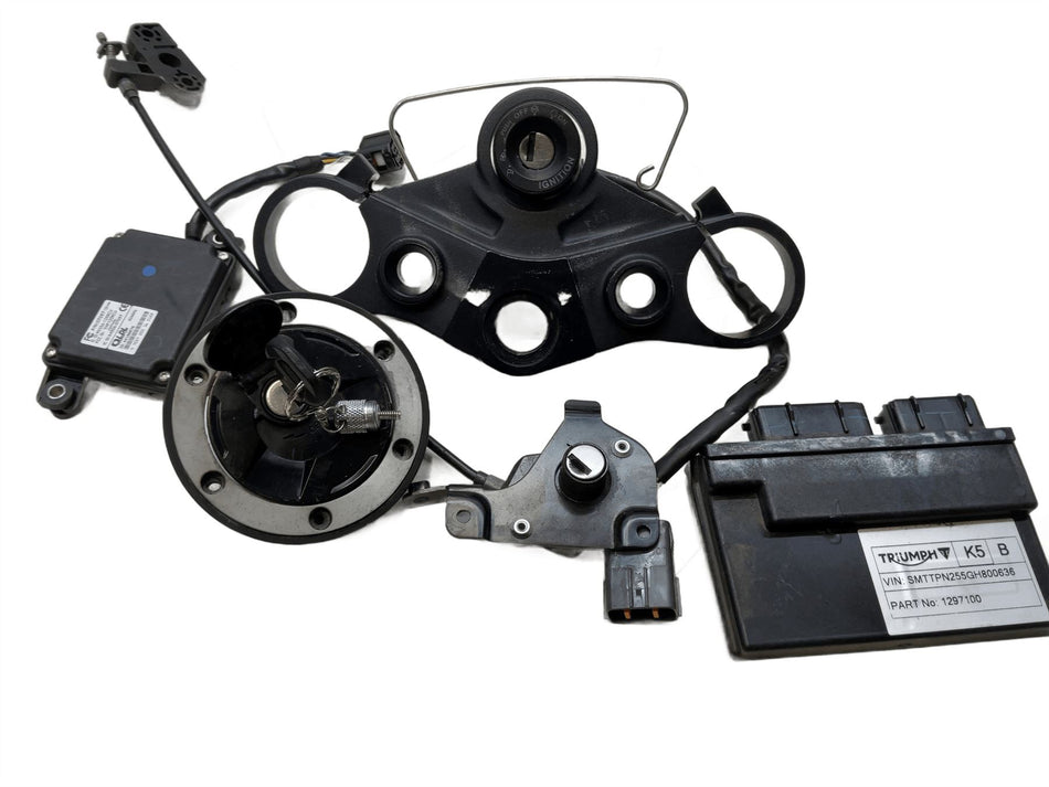 2017 Triumph Speed Triple 1050 Full Lock Set Key Set ECU 1297100