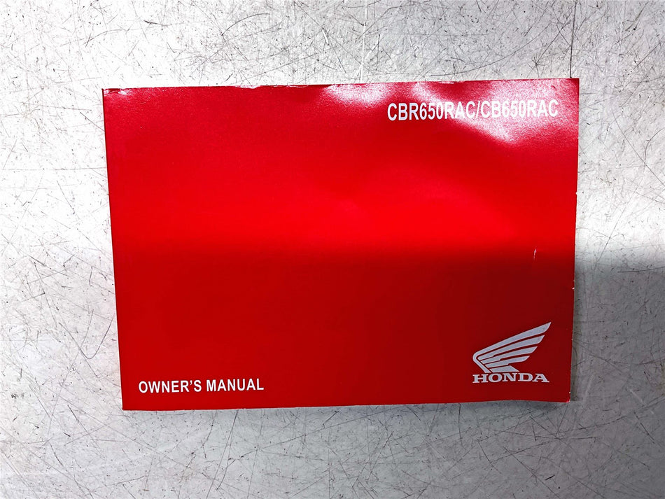 Honda CBR650R ABS Owners Manual