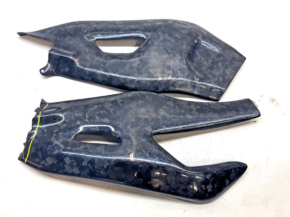 2025 Yamaha YZF R1 Carbon Flake Swingarm Protectors