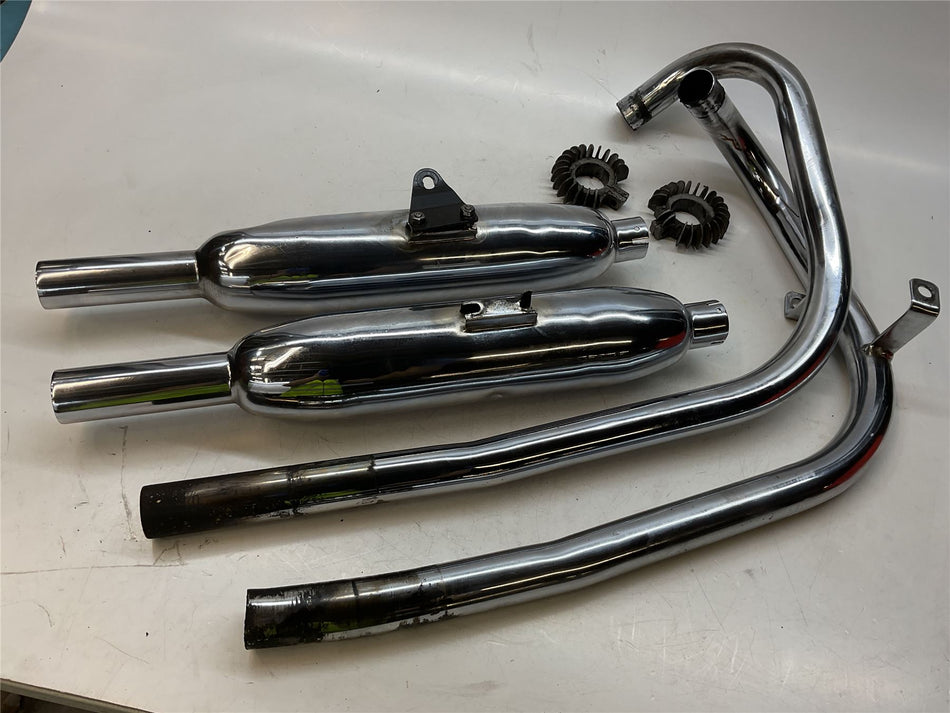 1961 BSA A10 Gold Flash Full Exhaust System
