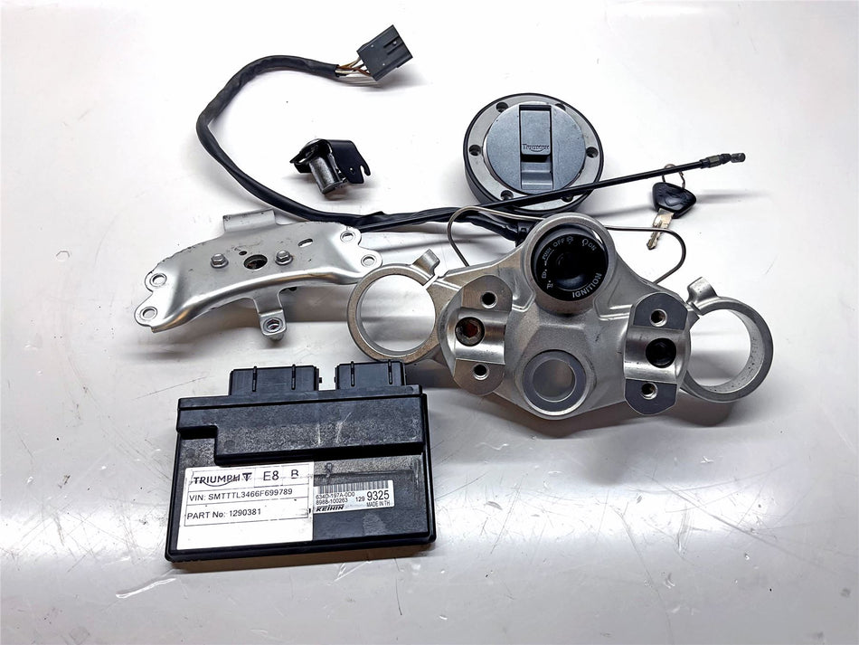 2015 Triumph Street Triple 675 RX Lockset & ECU - B59853LS