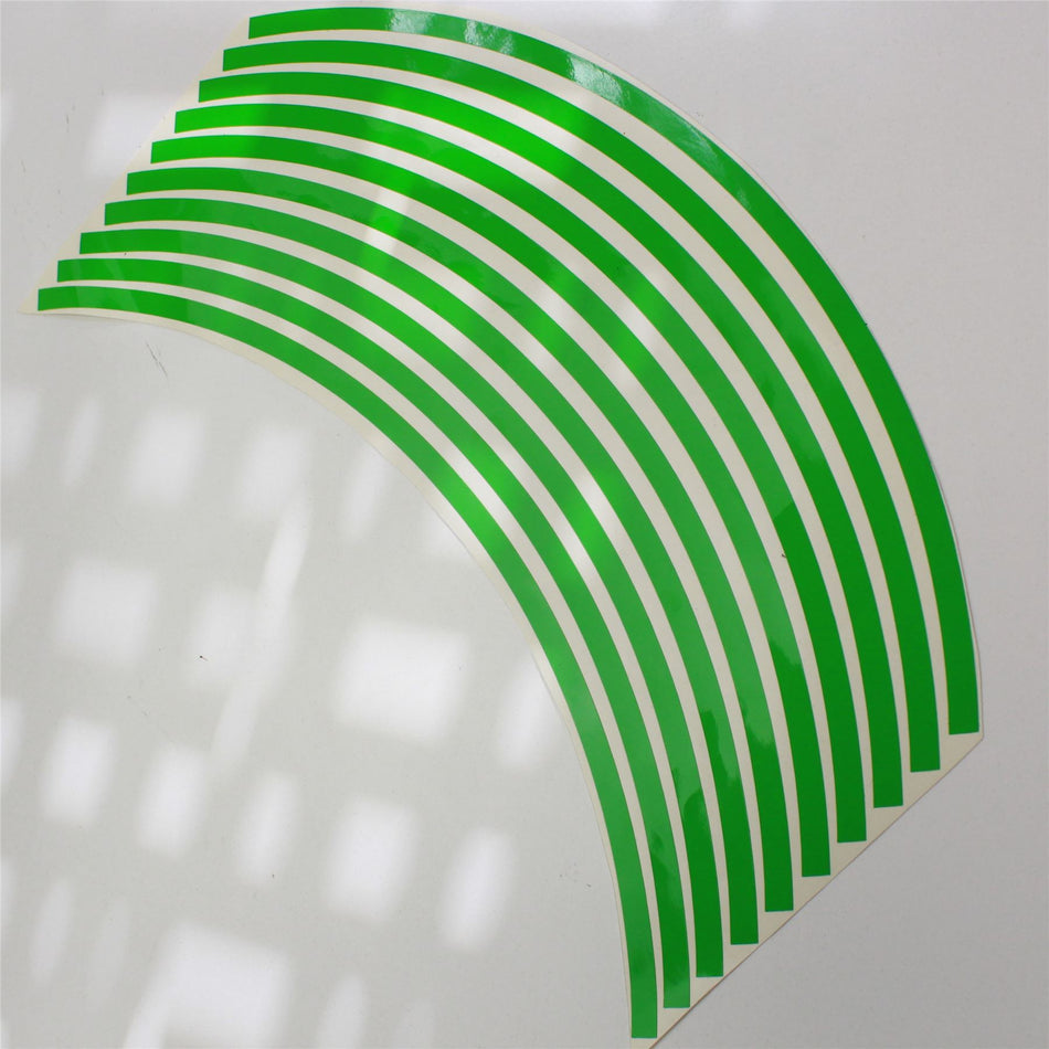 GREEN 7mm Wheel Rim Stripes Decal Graphic - 7MMGREENRIMDECAL