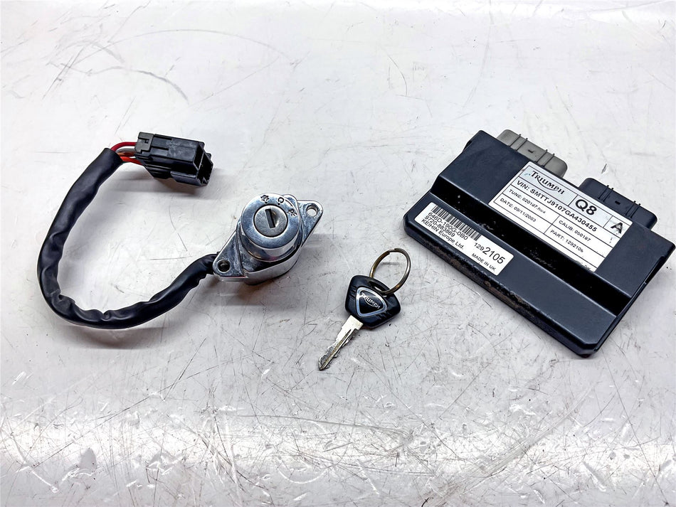 2010 Triumph Bonneville SE Ignition Switch, Keys & Ecu - T2500803