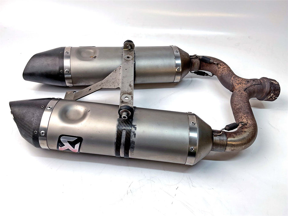 2008 Aprilia Shiver 750 SL750 Akrapovic Twin Silencers