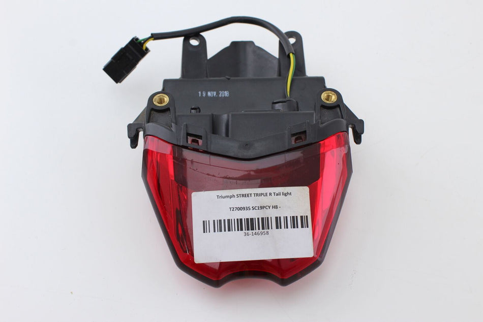 2019 TRIUMPH STREET TRIPLE R Tail rear light # T2700935