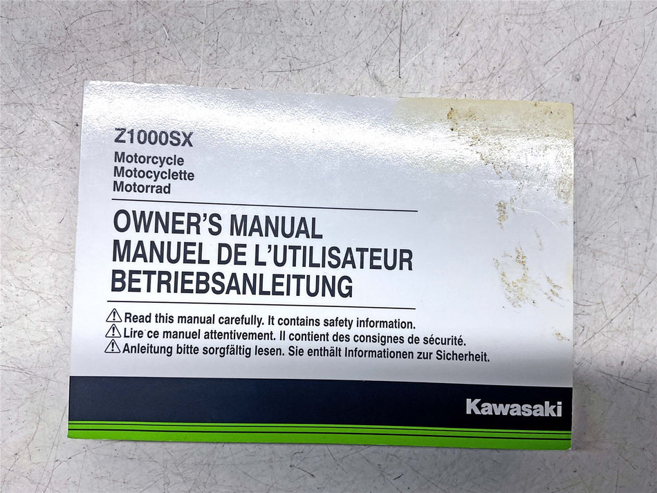 Kawasaki Z1000 SX Owners Manual