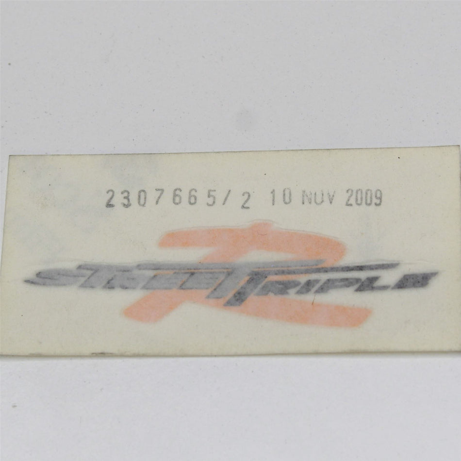 TRIUMPH STREET TRIPLE R Centre Fuel Tank Decal Graphic  - T2307665