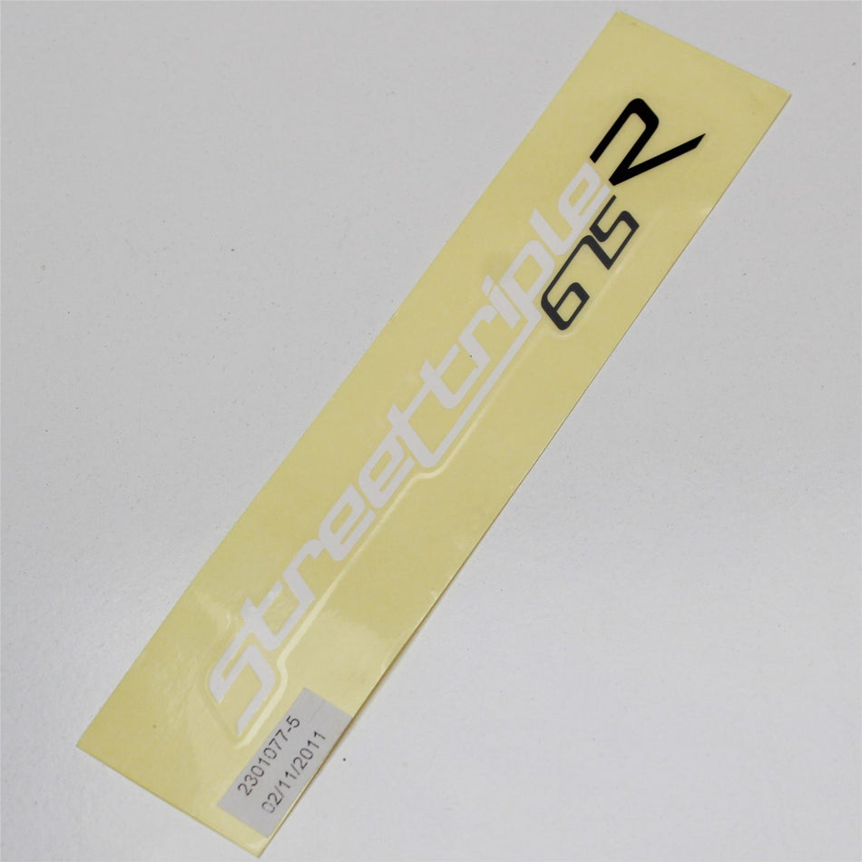 TRIUMPH STREET TRIPLE R Rear Seat Fairing Decal Graphic - T2301077