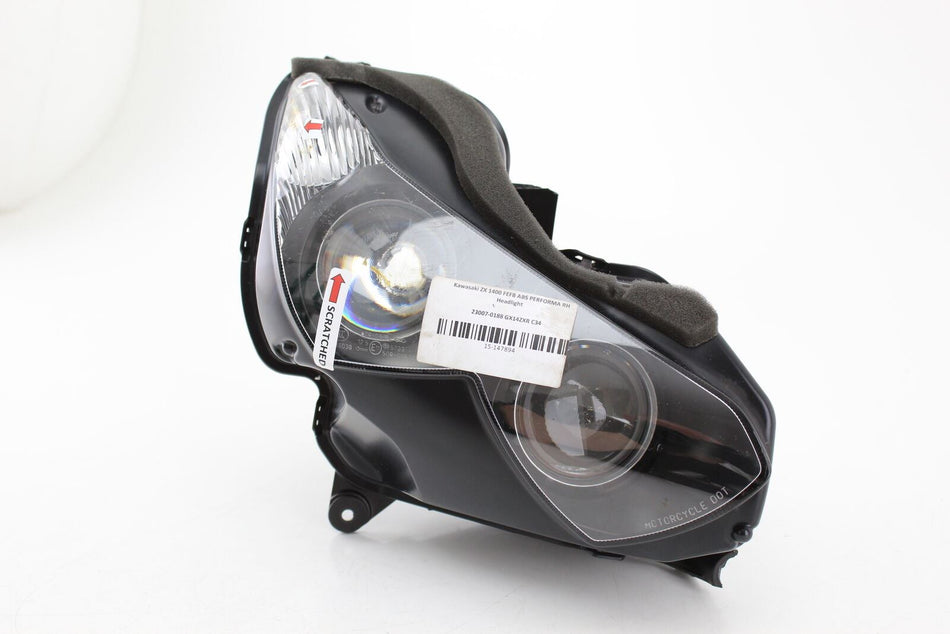 2014 KAWASAKI ZZR 1400 R/H right headlight unit assy part No - 23007-0188