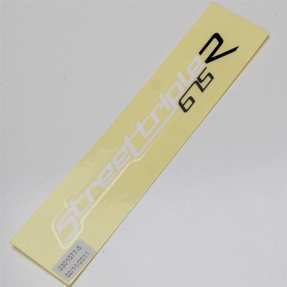 TRIUMPH STREET TRIPLE R Rear Seat Fairing Decal Graphic - T2301077