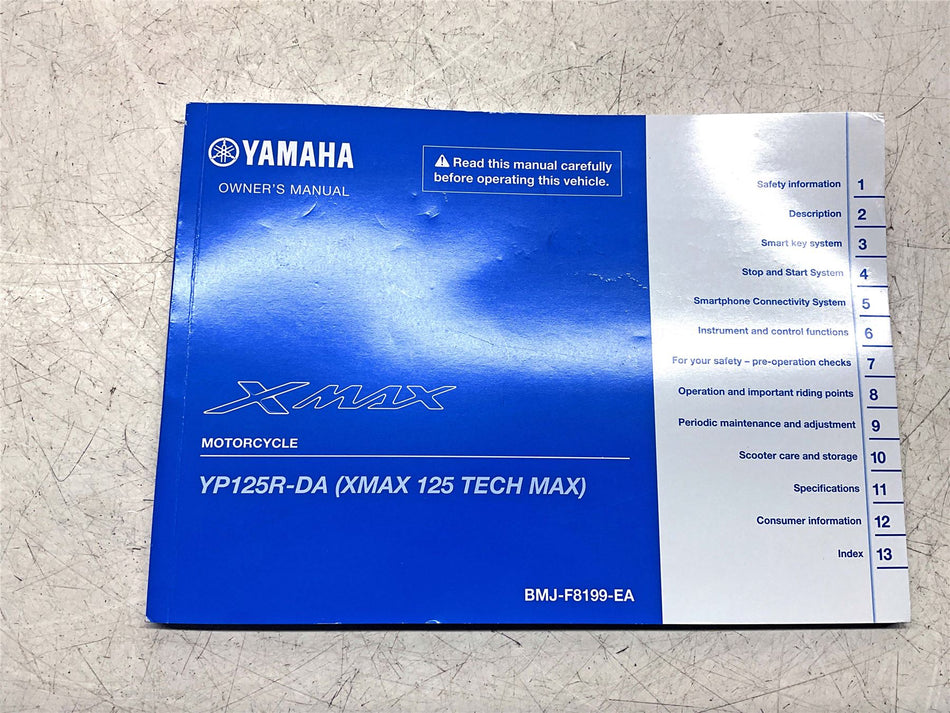 Yamaha XMAX Owners Manual