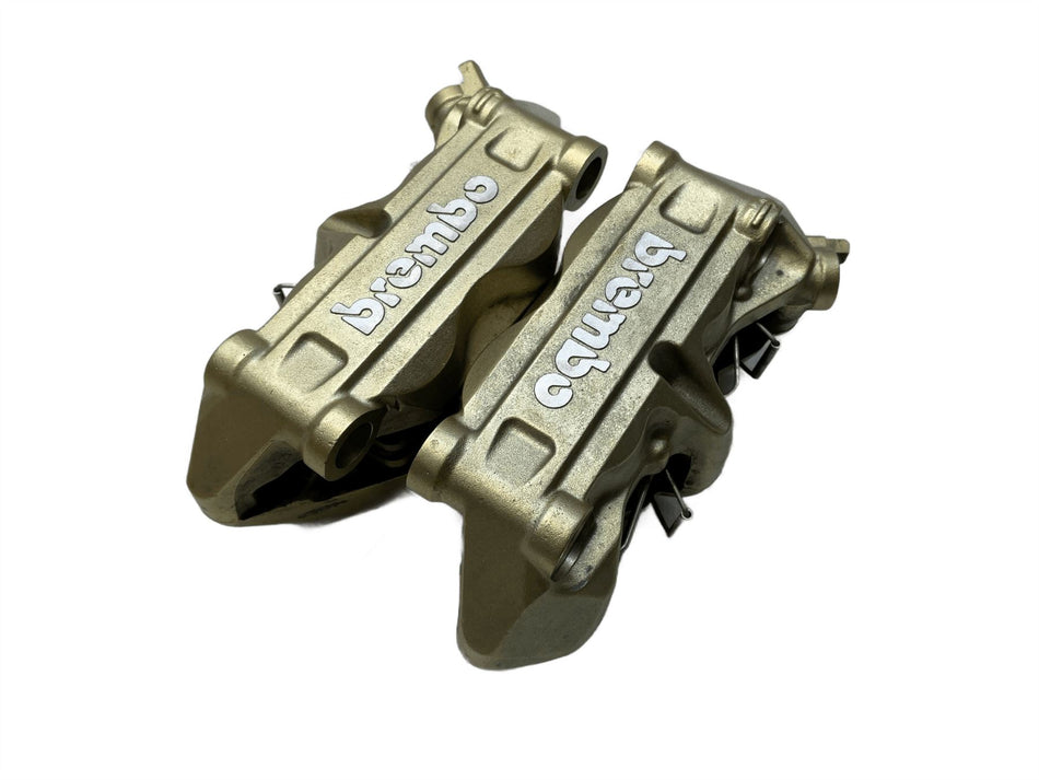 2010 BMW S1000RR Brembo Front Brake Calipers Pair Gold 34117713157 34117713158