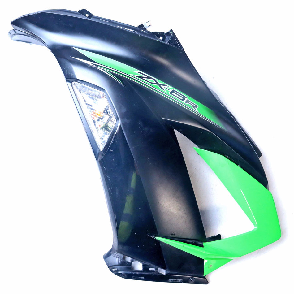 2016 Kawasaki Ninja ZX6R ZX636 Left Front Cowl & Indicator - 55028044445
