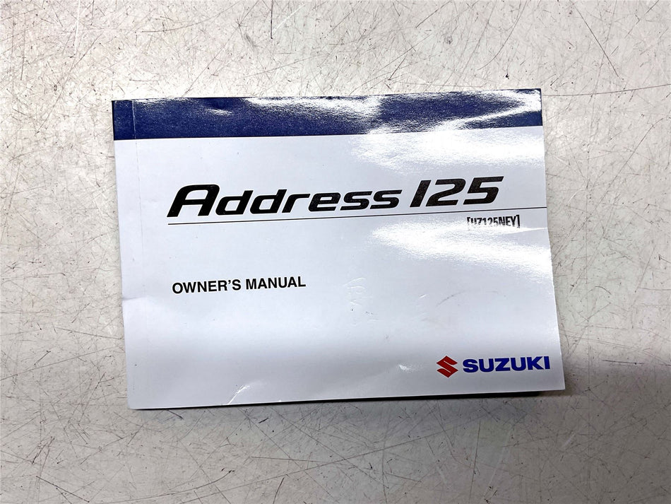Suzuki Address 125 Owners Manual
