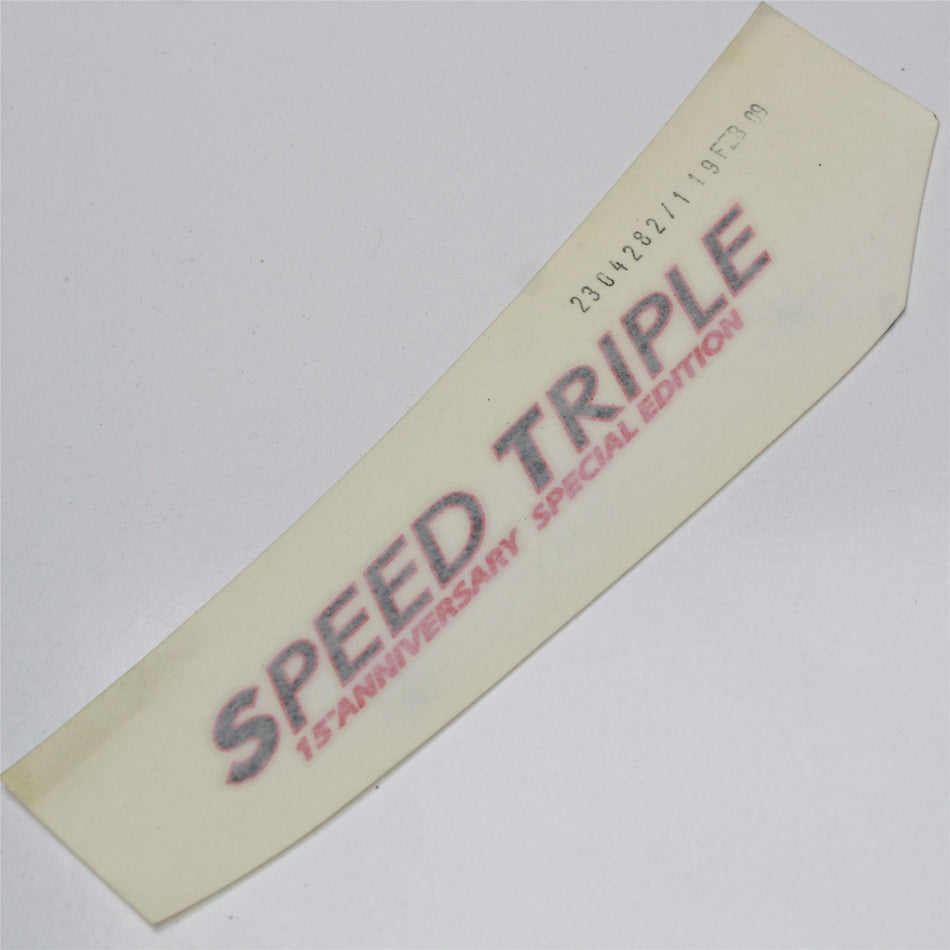 TRIUMPH SPEED TRIPLE R/H Right Rear Seat Panel Fairing Decal Graphic - T2304282