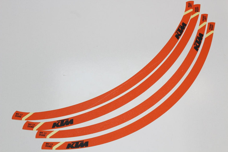 KTM Duke 125 Wheel Rim Set Kit Decal Graphic Sticker