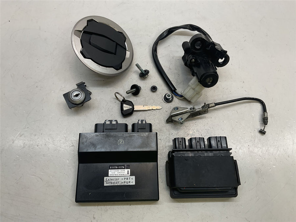 2017 Kawasaki Ninja 650 EX650 Full Lock Set & ECU - 23378 Miles - 211751176