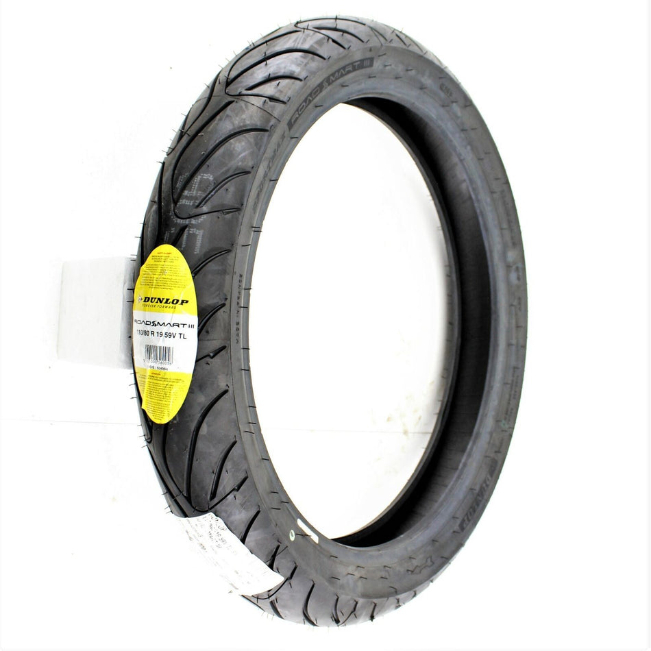 MOTORCYCLE TYRE DUNLOP 110/80R19 59V ROADSMART III Tubless part No - TYR564758