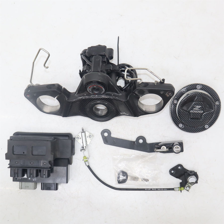 2015 KAWASAKI NINJA 1000SX ZX1000 Lock Set with ECU and Relay Units - 211750856