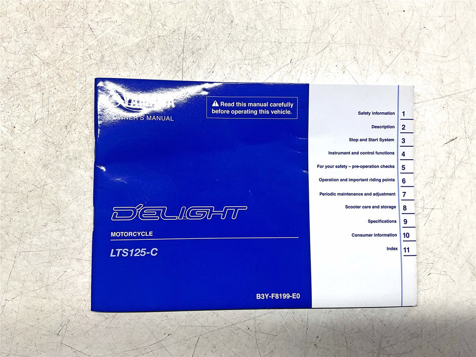 Yamaha D'elight 125 Owners Manual
