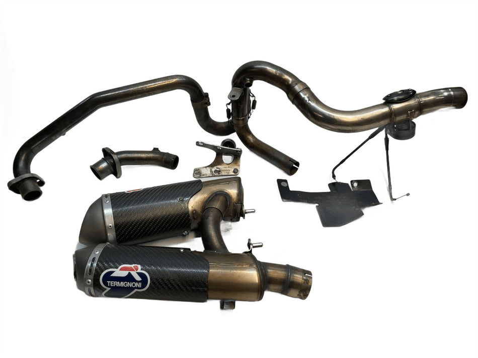 2010 Ducati Hypermotard 1100 Full Exhaust System Termignoni Carbon 57112582A