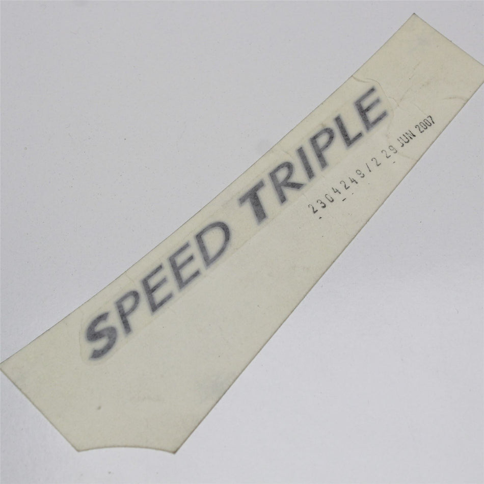 TRIUMPH SPEED TRIPLE L/H Left Rear Seat Panel Fairing Decal Graphic - T2304249