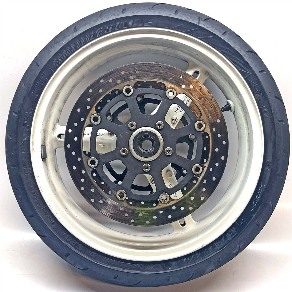 2002 Suzuki GSX-R1000 K2 Front Wheel, Tyre & Sprocket - 5411135F11019