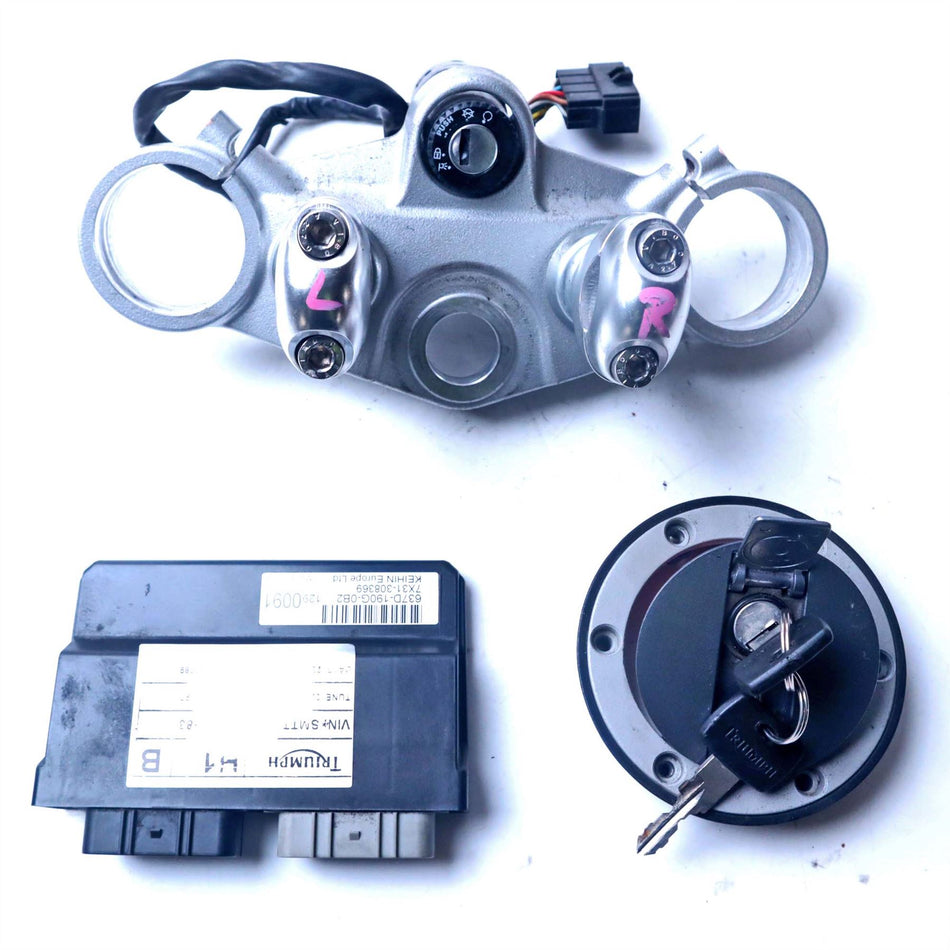 2007 Triumph Street Triple 675 Lockset & ECU - T1299385