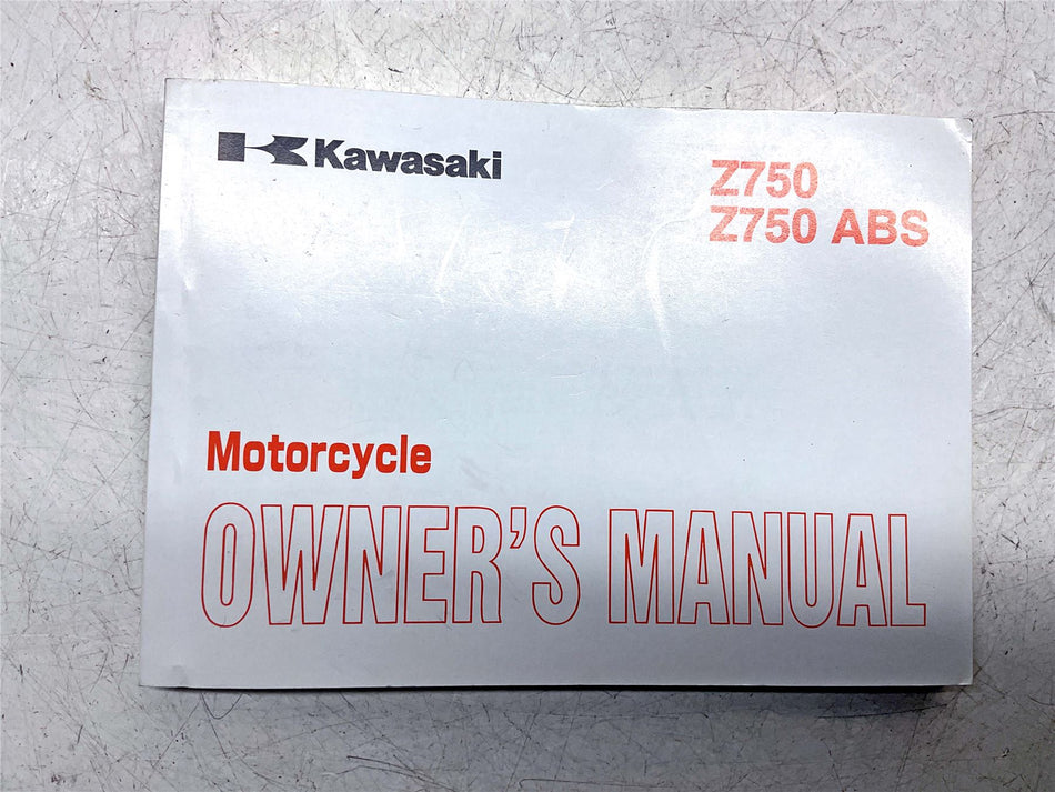 Kawasaki Z750 Owners Manual
