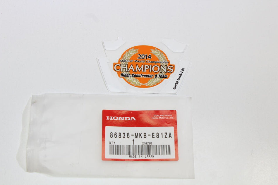 2015 HONDA CBR 1000 Champion Mark Tank Decal Sticker Graphic # 86836-MKB-E81ZA
