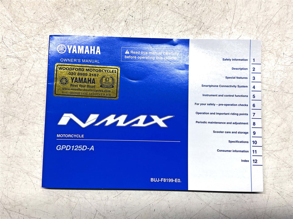 Yamaha NMAX 125 Owners Manual