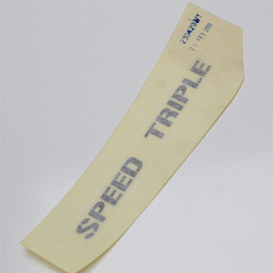 TRIUMPH SPEED TRIPLE R/H Right Rear Seat Panel Fairing Decal Graphic - T2304293