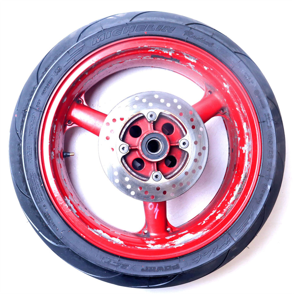 2000 Kawasaki Ninja ZX6R ZX600J Rear Wheel, Tyre & Disc - 410731633X4